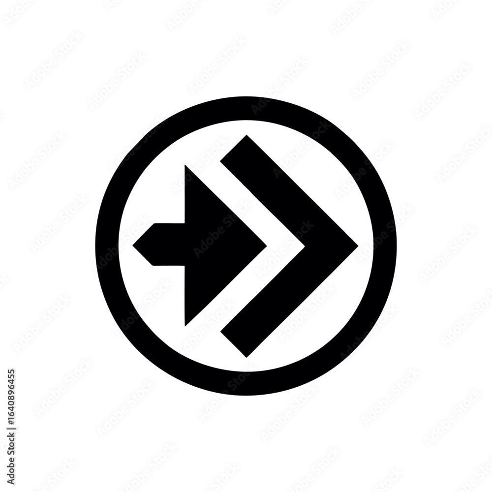 geometric arrow icon with white negative space tip geometric arrow icon with white negative space tip