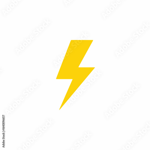 Yellow lightning bolt symbol on white background. This simple electricity symbol represents power and energy transmission. This striking image is perfect for city communications, Free Download Yellow lightning bolt symbol on white background. This simple electricity symbol represents power and energy transmission. This striking image is perfect for city communications, - GFXLoad