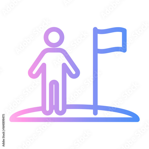 citizenship Line Gradient Icon