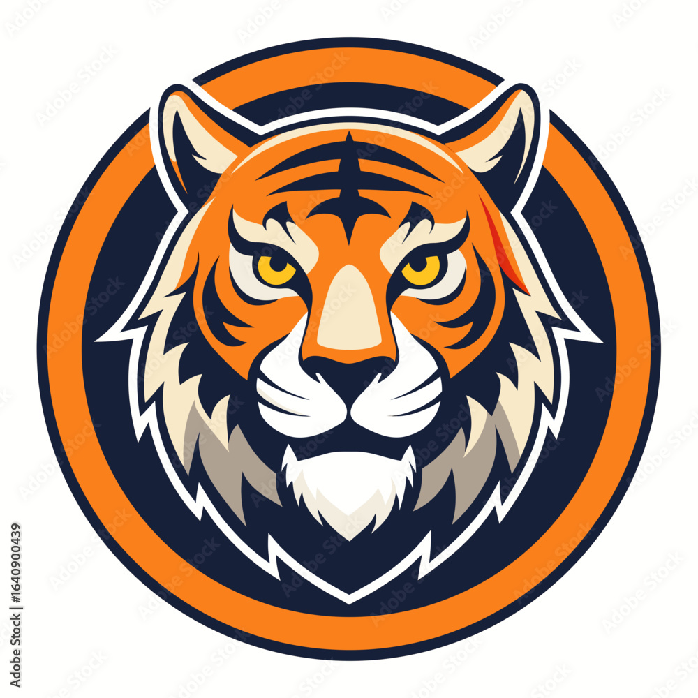 Obraz premium tiger head vector illustration