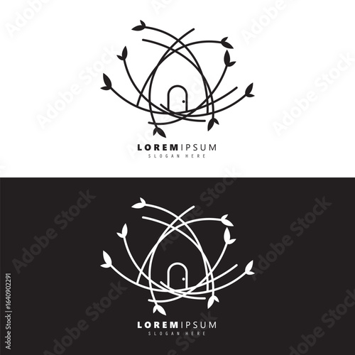 Nest Logo Design Icon vector.