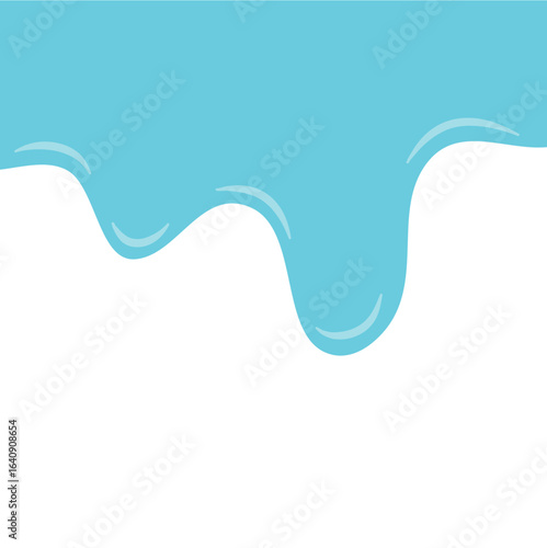 Dripping liquid. Melt drop. Flowing liquid. Vector illustration.