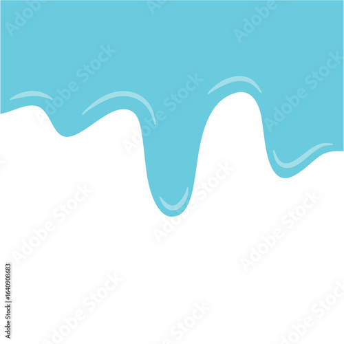 Dripping liquid. Melt drop. Flowing liquid. Vector illustration.