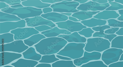 Gentle water's surface reflects light, creating a soothing, light turquoise abstract