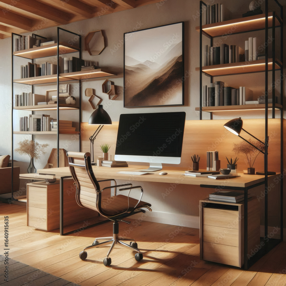 Naklejka premium Contemporary Office Workspace