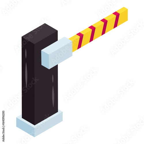Editable design icon of security checking door
