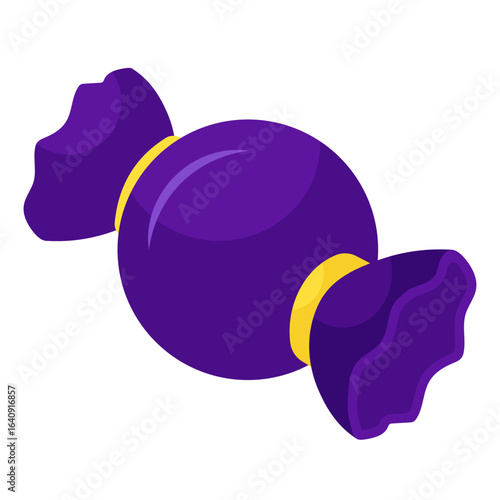 A unique design icon of wrapped toffee