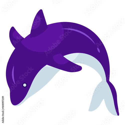 Creative design icon of whale