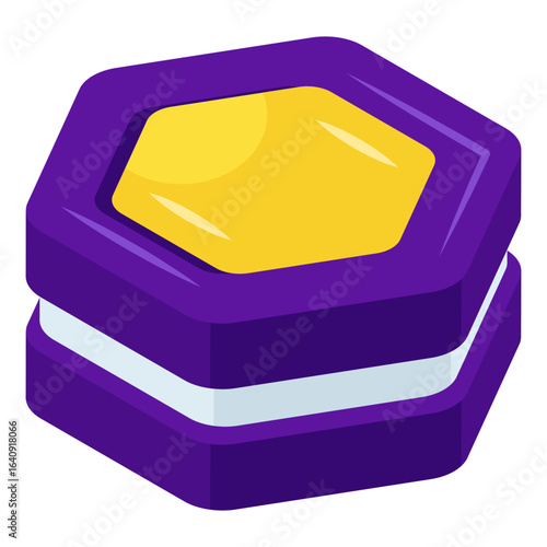 An editable design icon of biscuit