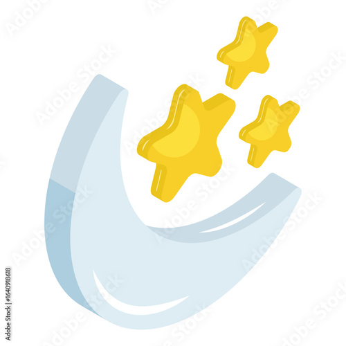 An icon design of nighttime
