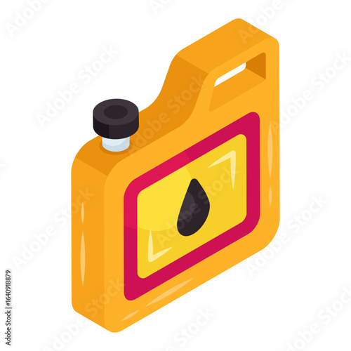 Modern design icon of eco diesel can