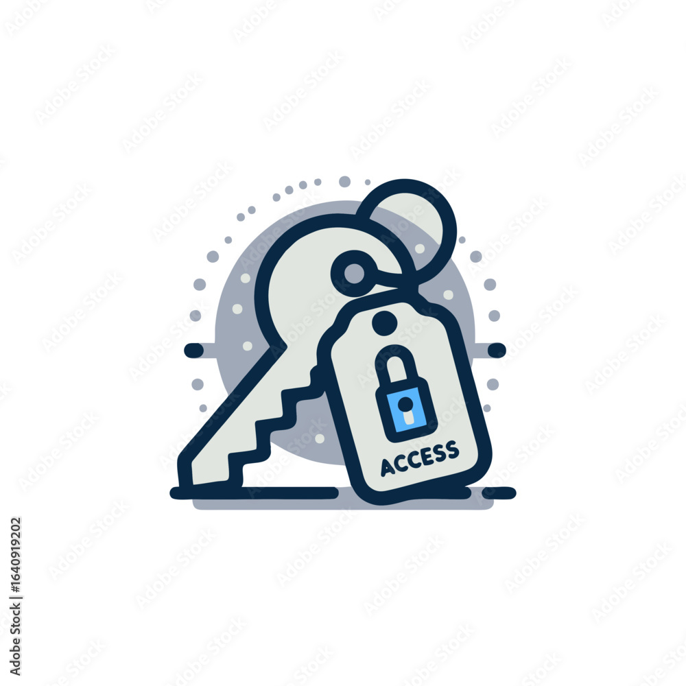 Fototapeta premium key with a tag labeled 'ACCESS', corporate security