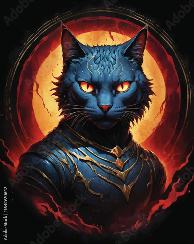 Black Cat Vector Design