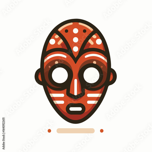 Traditional African mask icon