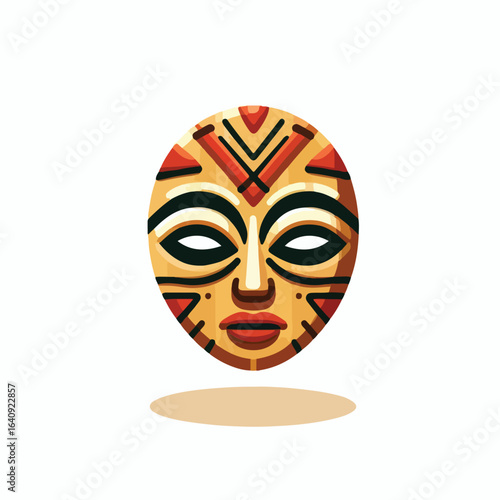 Traditional African mask icon