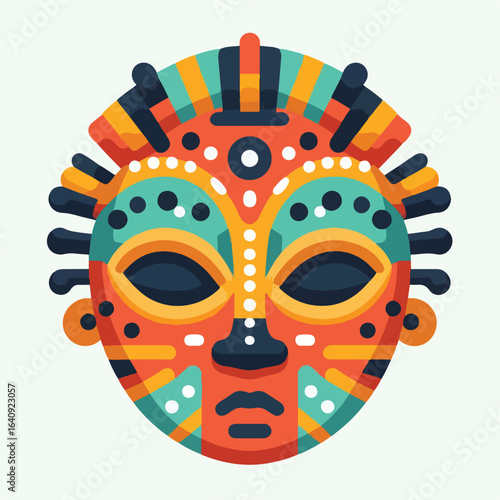 Traditional African mask icon