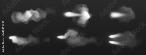 Fire gun blast effects with smoke and muzzle flashes for action game development and animation projects. White hot sparks shoot horizontally with motion blur. Military weapon discharge visual elements