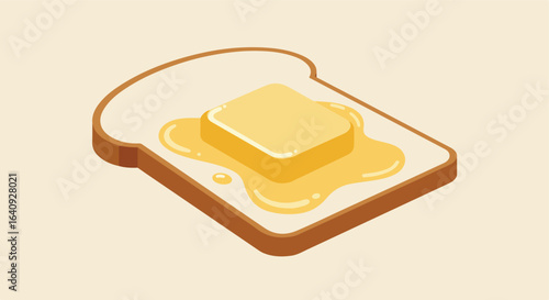 Toast with butter melting