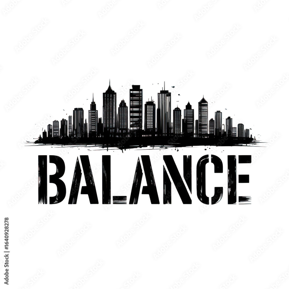 Naklejka premium Striking monochrome cityscape silhouette reflecting on water isolated on transparent background