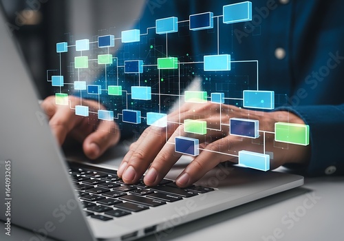 Analyzing and Visualizing Complex Data Structures and Workflow Processes on a Digital Interface for Business Intelligence and Strategic Planning