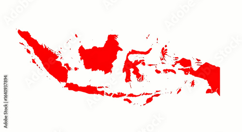 A patriotic illustration of Indonesia's National Monument in Jakarta, with the red and white flag waving proudly. A symbol of independence and national pride.