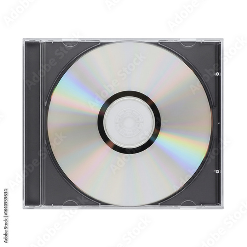 Blank cd in a jewel case, isolated on transparent background