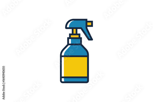 spray bottle and sponge isolated