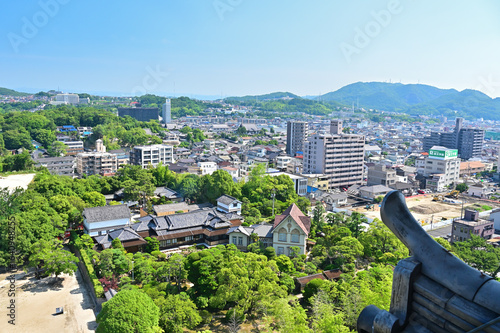 福山城天守閣から福山市街の眺め　広島県福山市