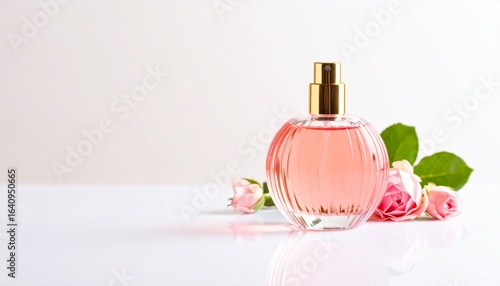 Pink liquid fragrance packaging