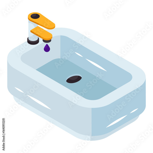 Trendy vector design of bathtub