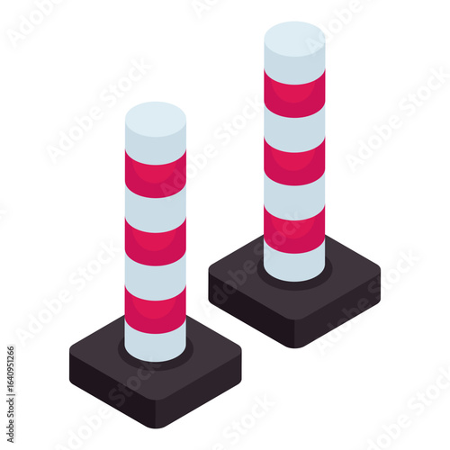 An icon design of traffic poles