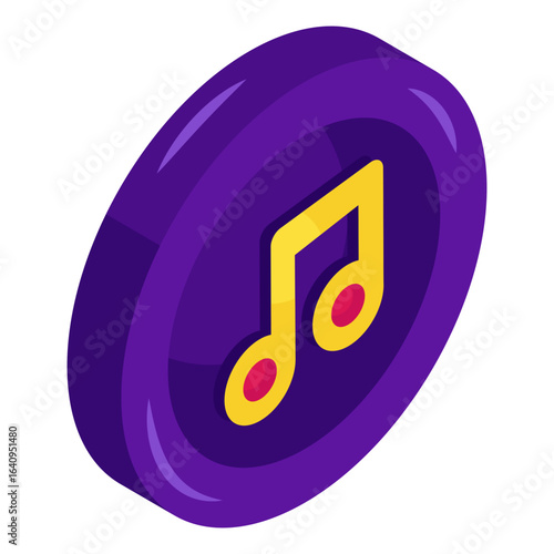 A premium download icon of music note
