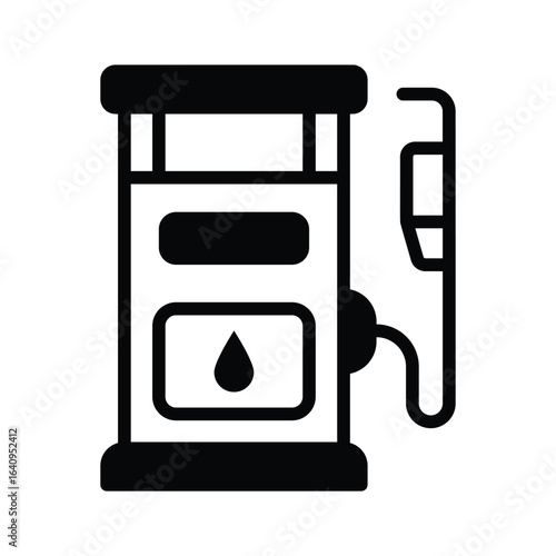 Grab this premium glyph style icon showing gas station