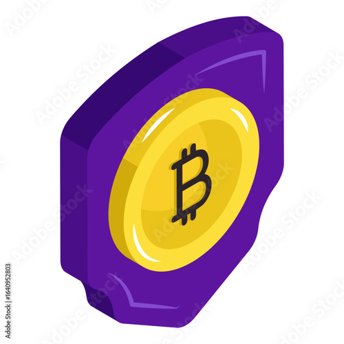 Perfect design icon of bitcoin security