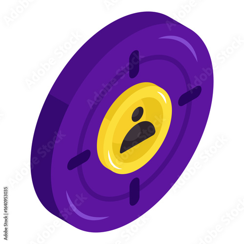 Headhunting icon, editable vector