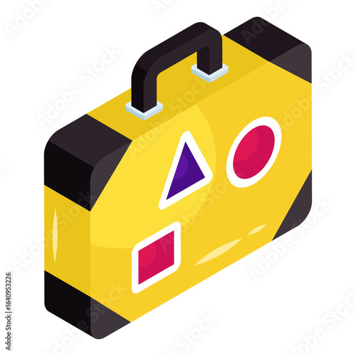 An icon design of business bag, briefcase vector