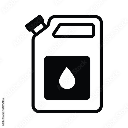 Oil can icon creatively designed in glyph style