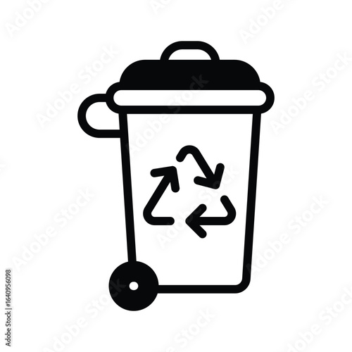 Get this amazing glyph style icon of waste recycle