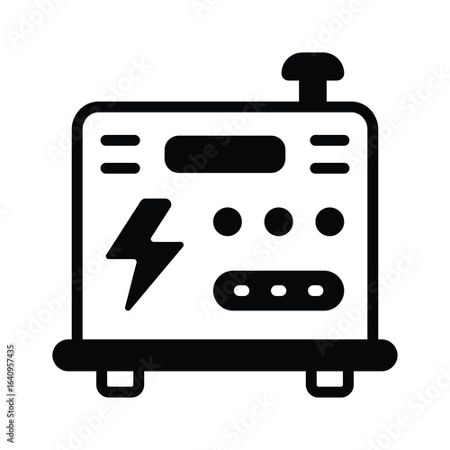 Generator icon creatively designed in glyph style