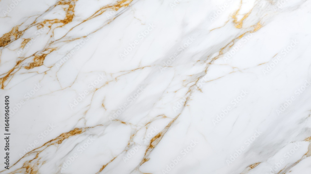 Fototapeta premium A luxurious white marble surface with intricate golden veins, showcasing a natural and elegant pattern,