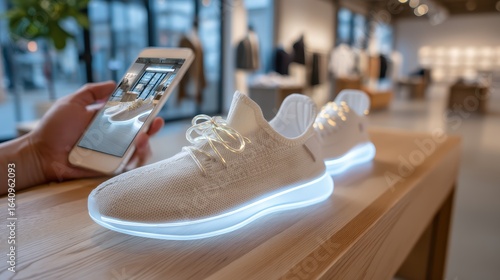Futuristic Sneakers: Online Shopping, AR App, Retail Store