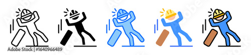 Near Miss icon Multi Style Vector Illustration