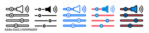 Noise Control icon Multi Style Vector Illustration