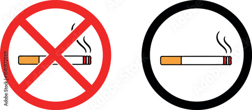 No smoking sign cigarette symbol health warning