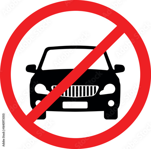No cars allowed sign