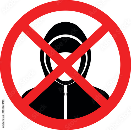 No Hoodies Allowed Sign