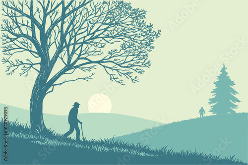  Archway with Clouds and Leaves Coloring Page - Printable Landscape Element