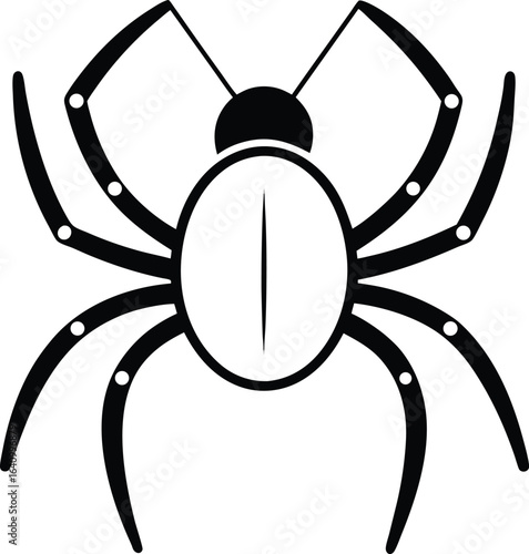 DIY Halloween Costume Template Stylized Spider Icon Design