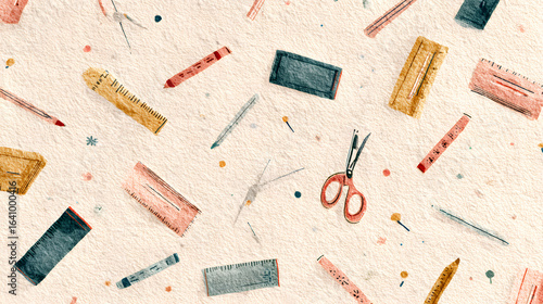 Delicate Hand-Drawn Style Illustration in Pastel Tones