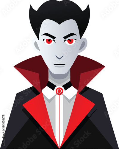 Gothic Elegance Character Designs Handsome Vampire Halloween Character